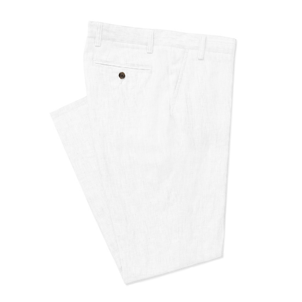 m and s white linen trousers