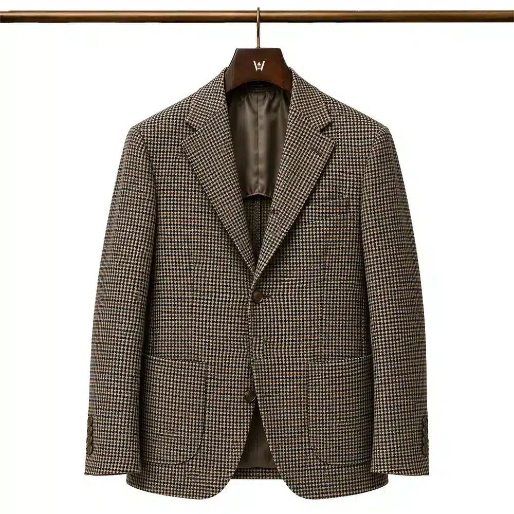 ESSENTIAL BROWN HOUNDSTOOTH SPORT COAT