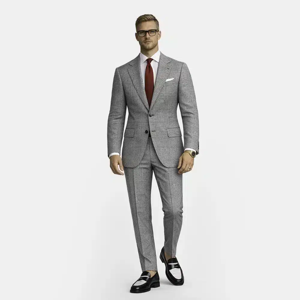 GLEN CHECK WOOL BLEND SUIT