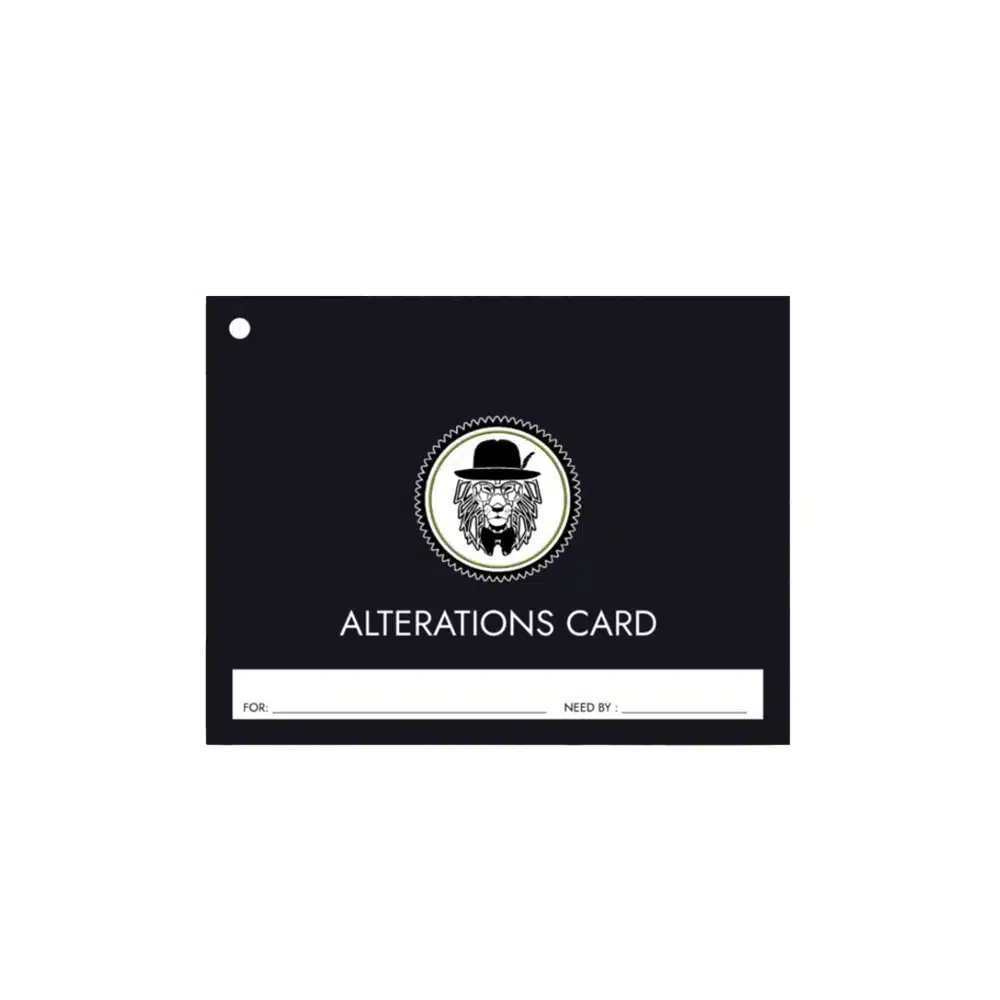 ALTERATIONS CARD