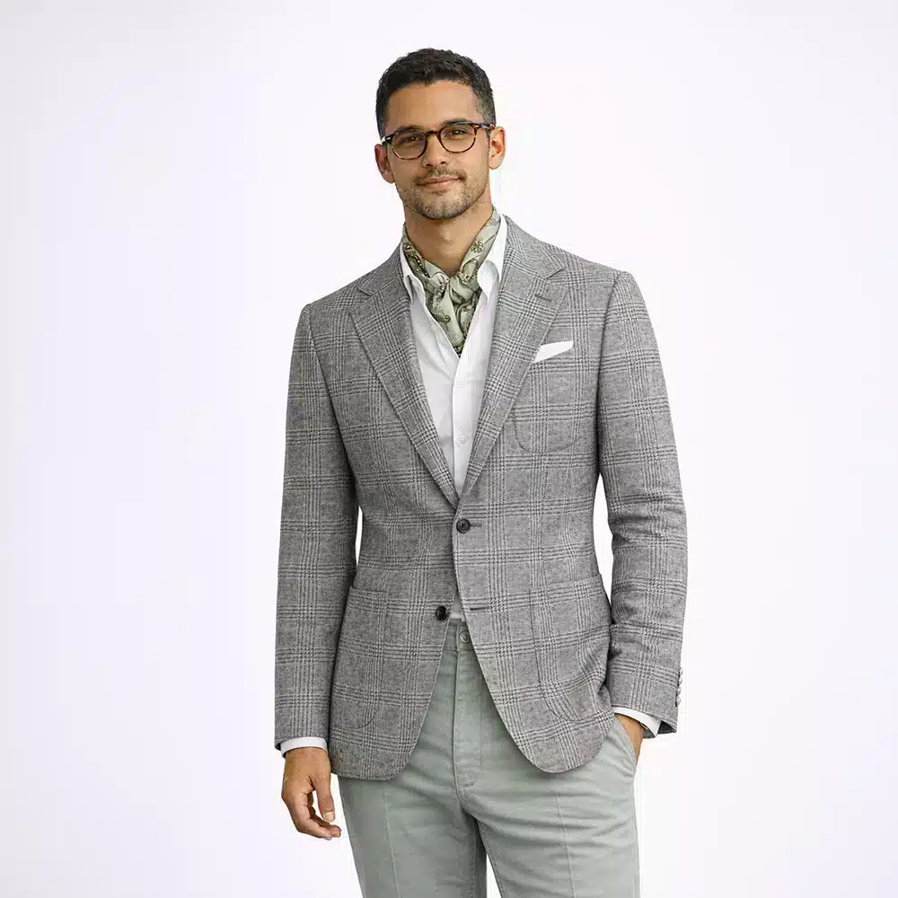 GLEN CHECK LINEN SPORT COAT