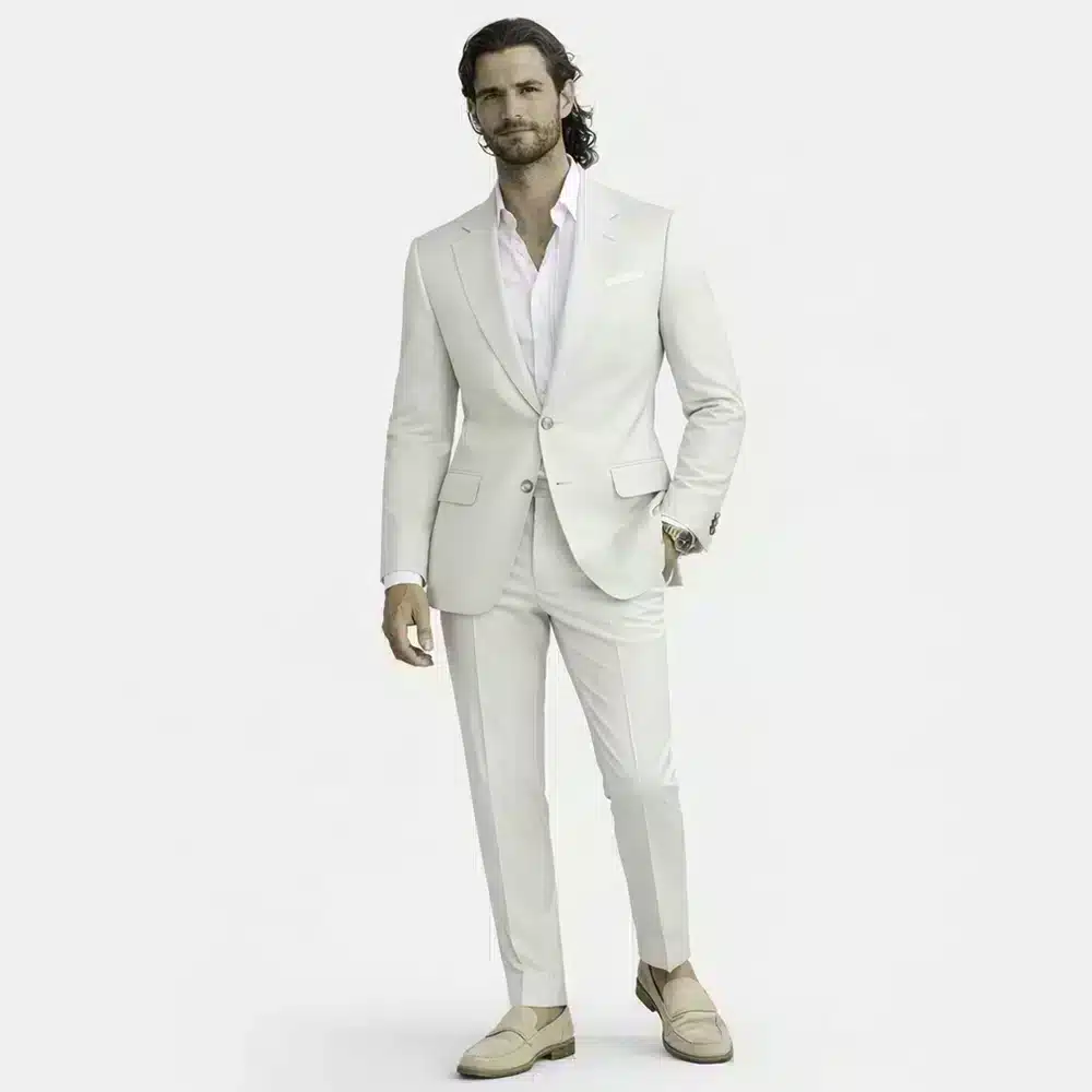 IVORY WOOL BLEND SUIT