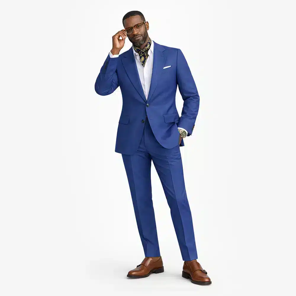 ROYAL BLUE WOOL BLEND SUIT