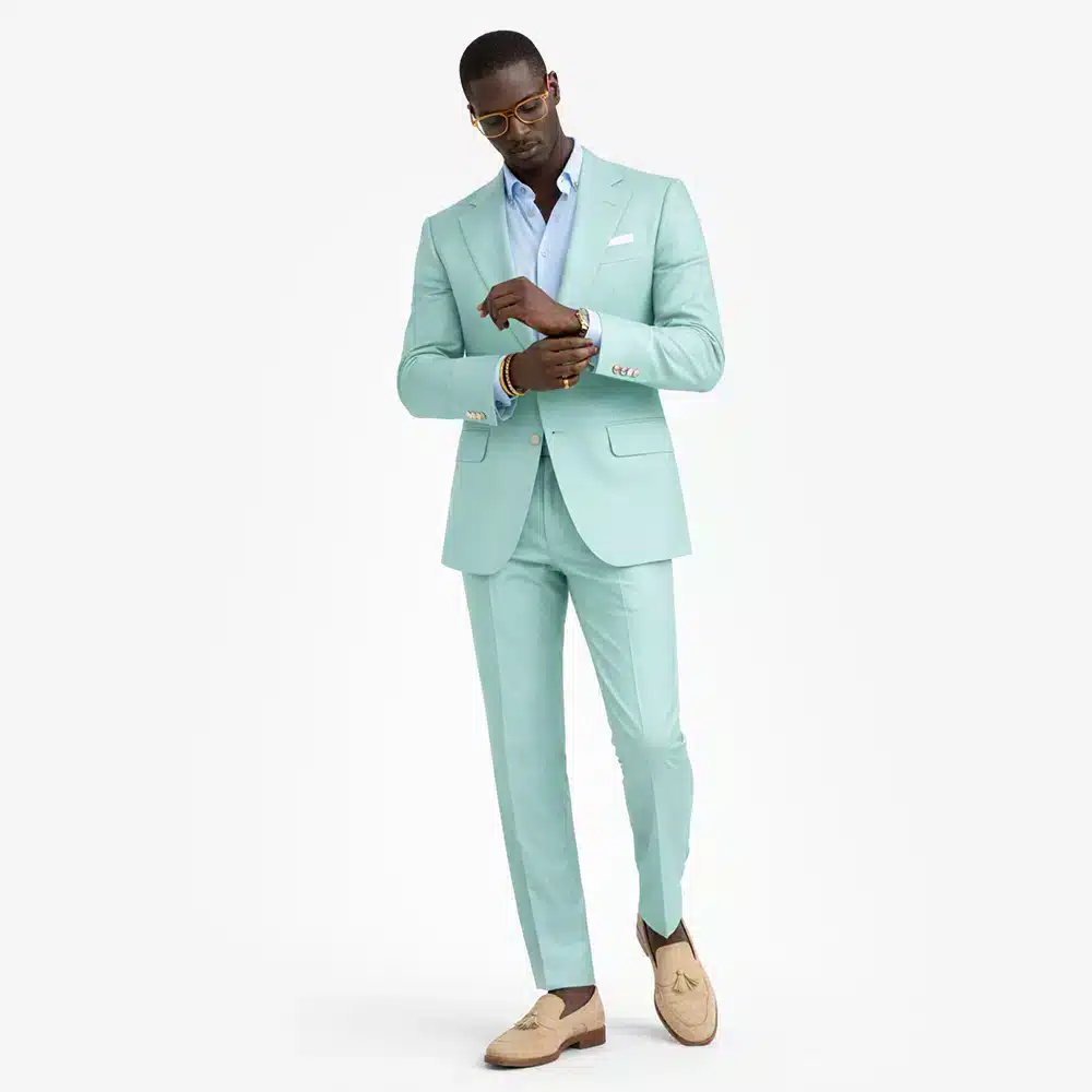 SEAFOAM WOOL BLEND SUIT