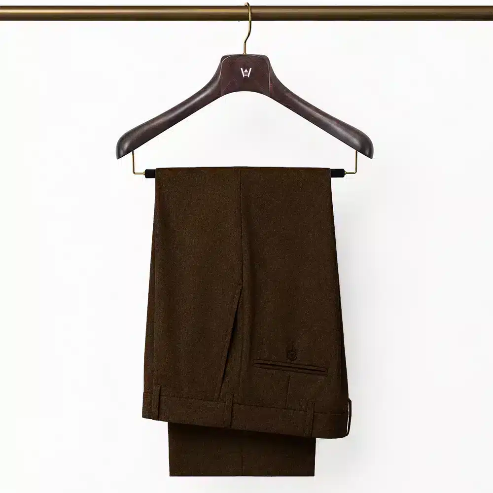 BROWN FLANNEL DRESS PANTS