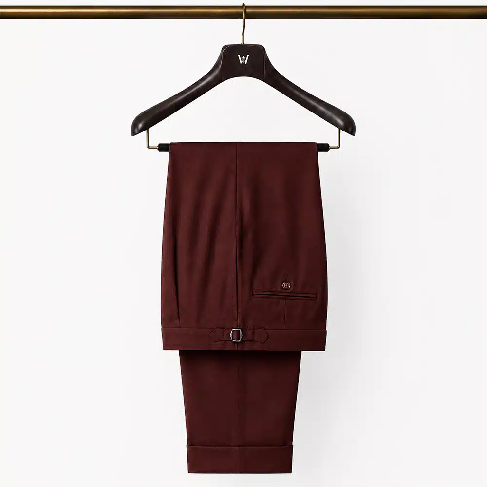 BURGUNDY COTTON CHINO