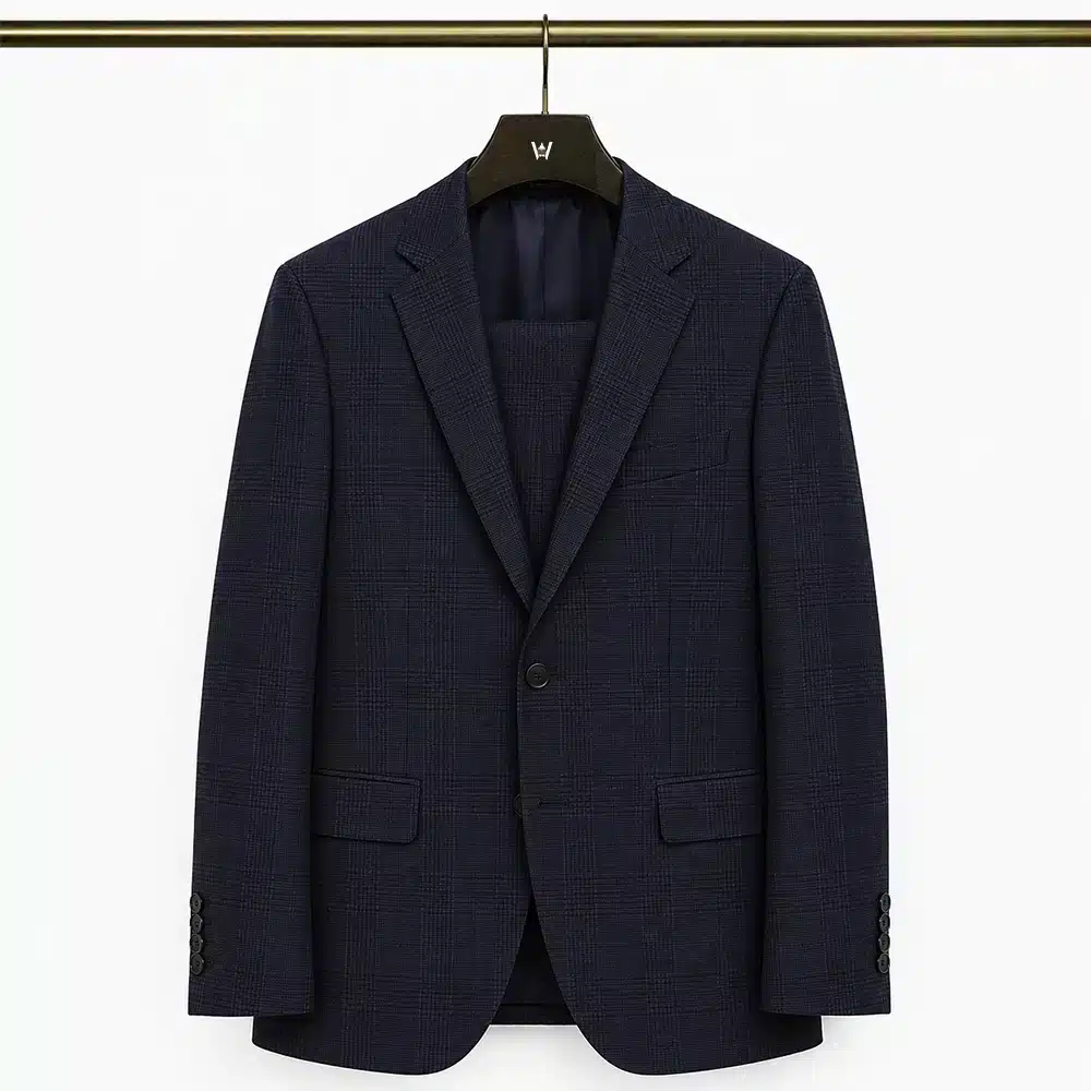 ESSENTIAL NAVY GLEN CHECK SUIT S150