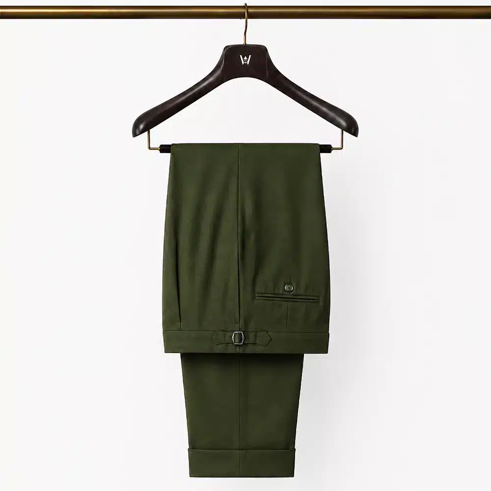 OLIVE COTTON CHINO