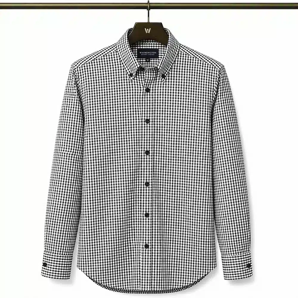 BLACK GINGHAM PLAID SHIRT