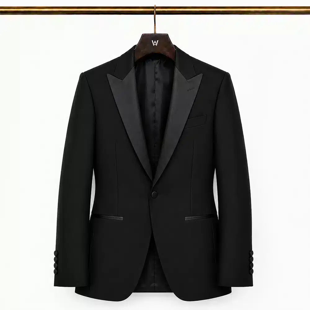 BLACK PEAK LAPEL TUXEDO JACKET S150