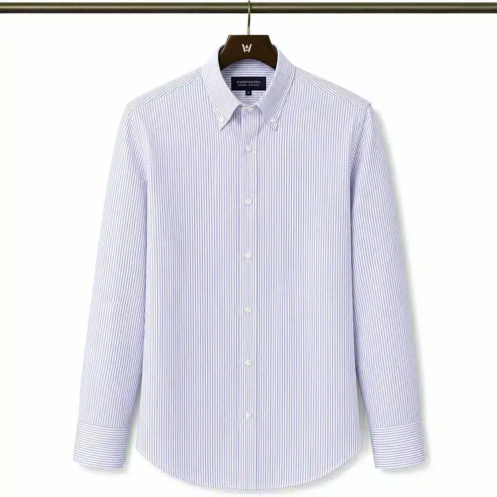 BLUE THIN STRIPED BUTTON-DOWN SHIRT