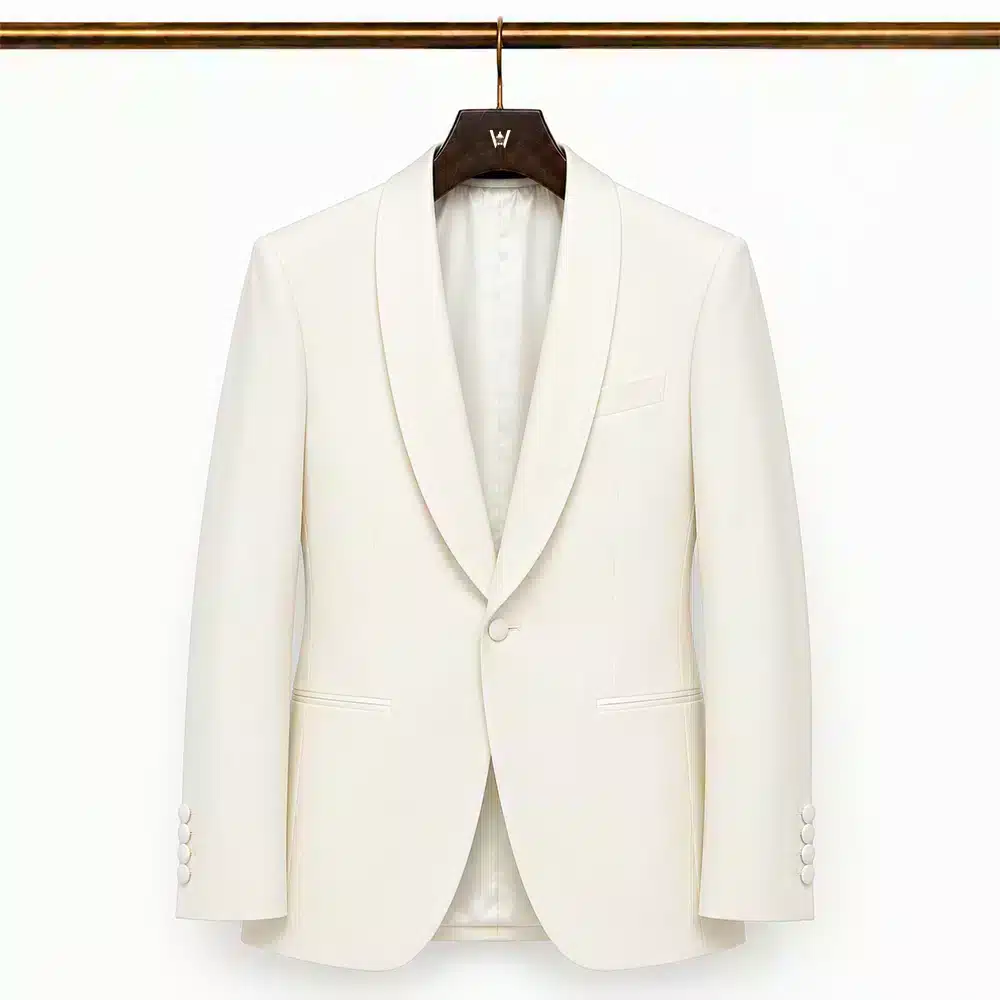 IVORY SHAWL LAPEL TUXEDO JACKET S150