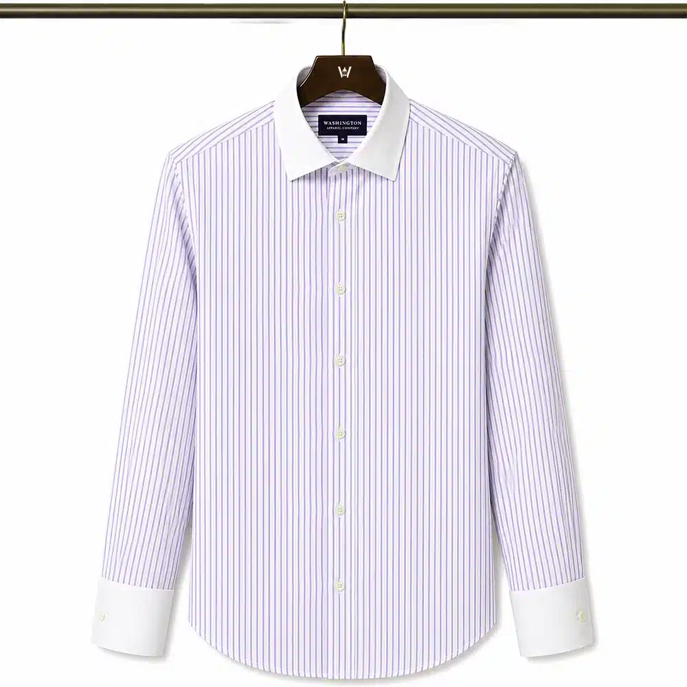 LAVENDER STRIPE BANKER SHIRT
