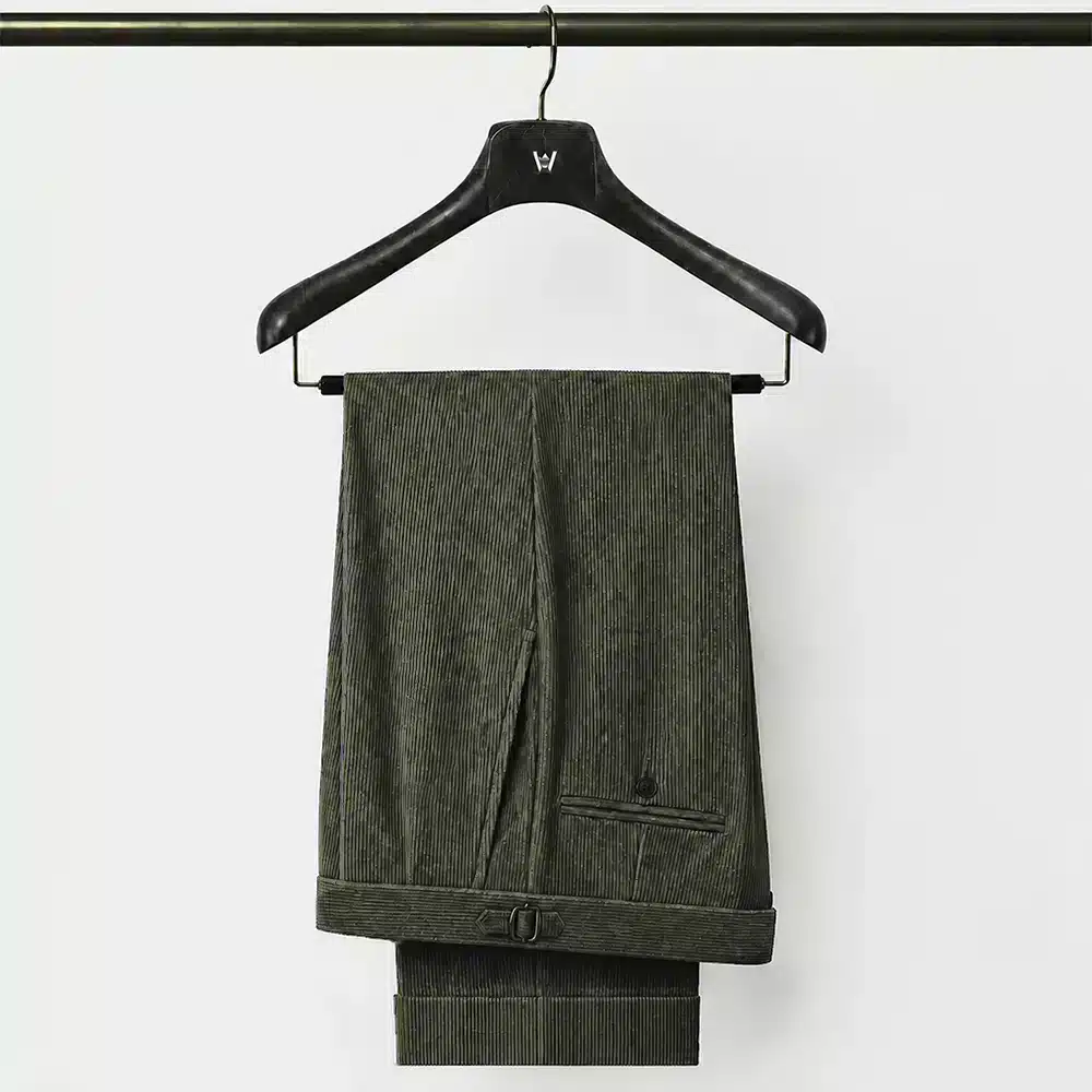 OLIVE CORDUROY TROUSERS