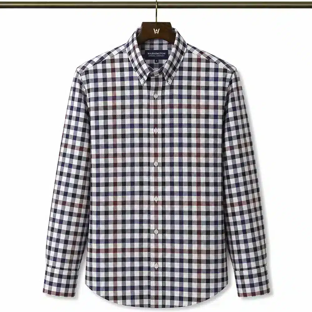 RED AND BLUE GINGHAM PLAID SHIRT