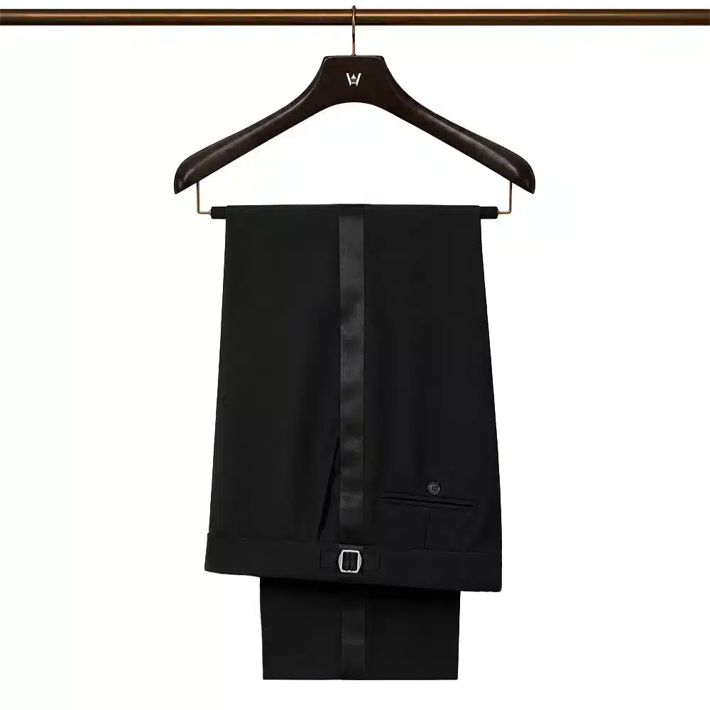 TUXEDO TROUSERS WITH SATIN BAND